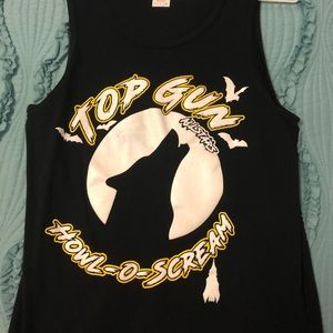 Top Gun Howl-o-Scream Black Tank